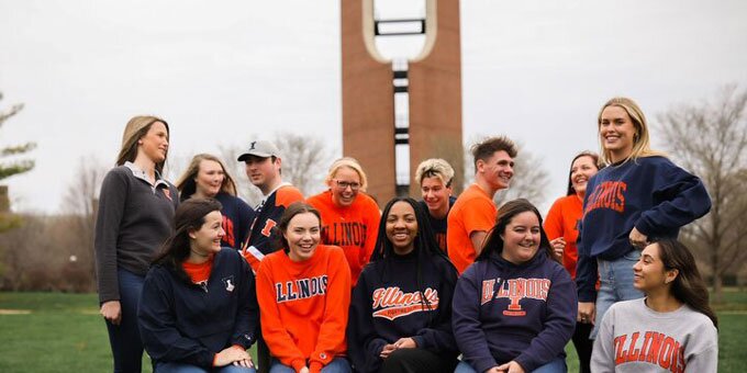 ALEC students in front of the bell tower