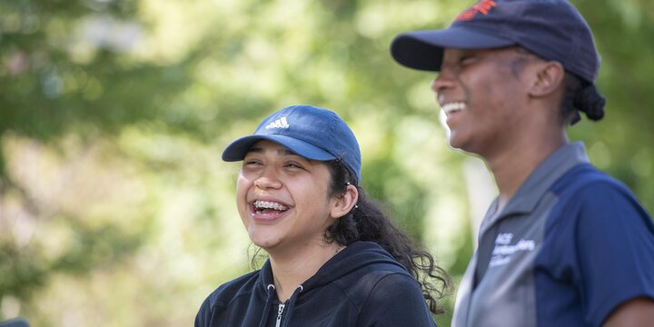 Two students talking